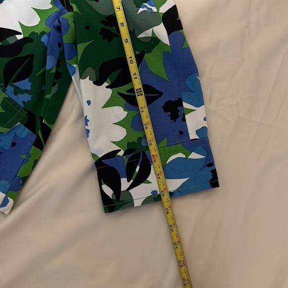 Jones Ny Large Blue Floral Crop Jacket/Blazer - Picture 11 of 12